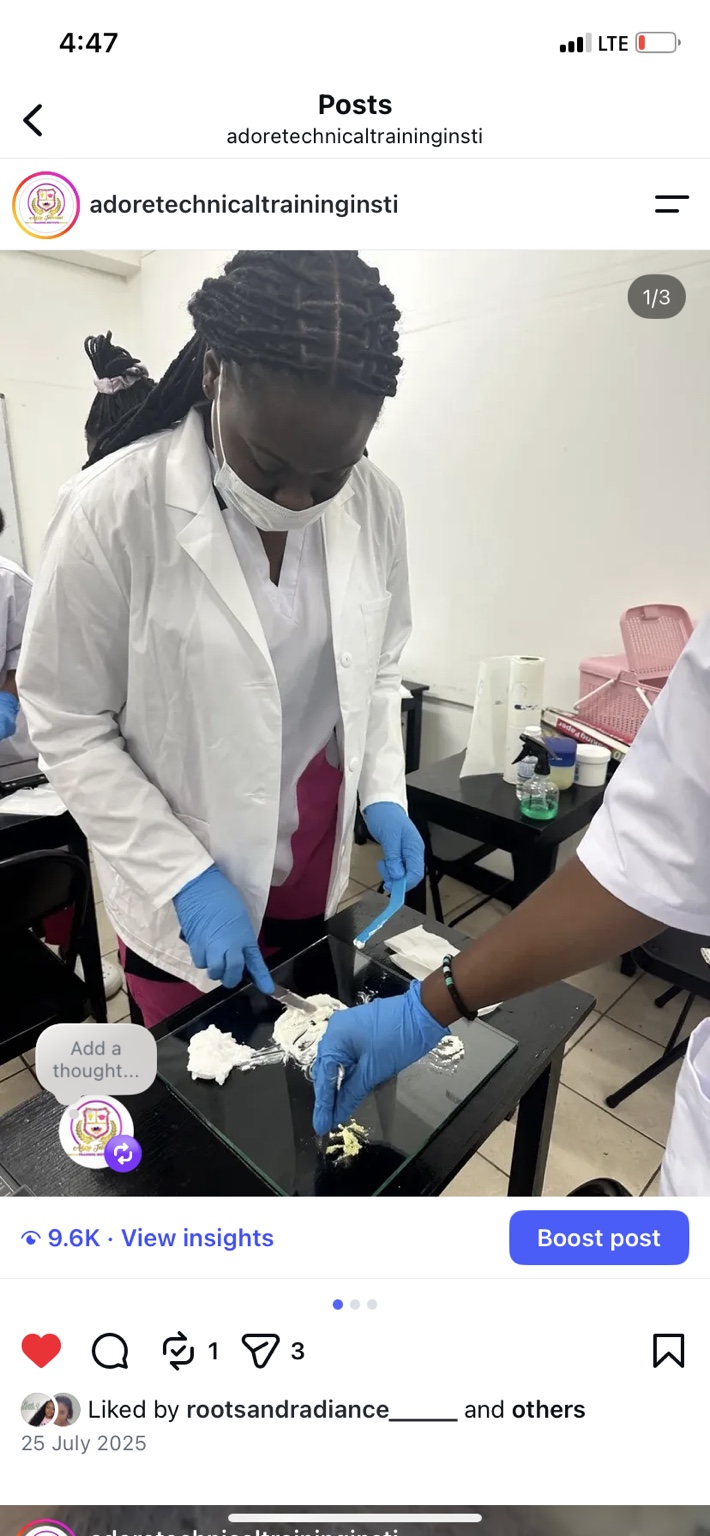 Adore healthcare student learning through practical work
